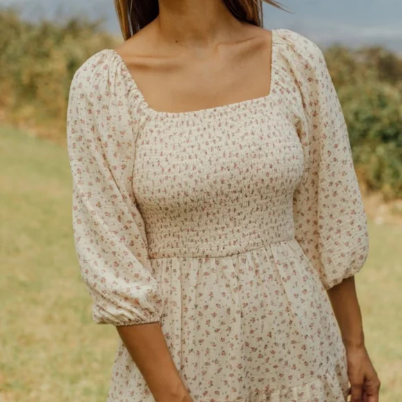 Neuflora Dress In Rose Floral - Picture 2 of 5